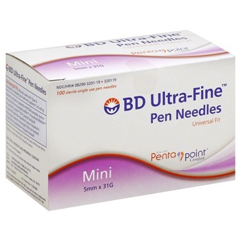 سوزن قلم انسولین 100 عددی بی دی BD Micro Fine 5mm
