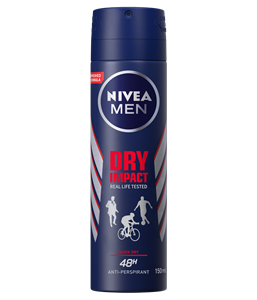  اسپری ضد تعریق مردانه نیوا مدل Dry Impact حجم 150 میل NIVEA