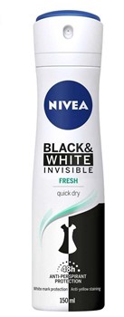 اسپری ضد تعریق زنانه نیوا حجم 150 میلی لیتر مدل NIVEA Black & White Invisible