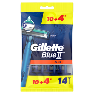 خودتراش ژیلت مدل Blue 2 plus بسته 14 عددی Gillette