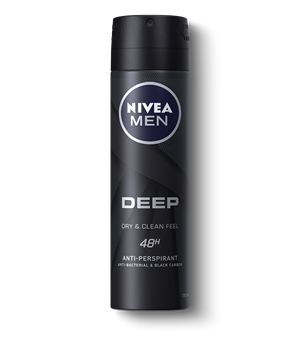 اسپری ضد تعریق مردانه نیوا سری deep مدل Black Carbon حجم 150 میلی لیتر   NIVEA