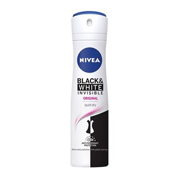 اسپری ضد تعریق زنانه نیوا مدل Black & White Invisible ORGINAL حجم 150 میل NIVEA