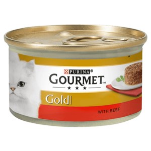 کنسرو غذای گربه پورینا مدل Gourmet با طعم گوشت گاو Gourmet Gold