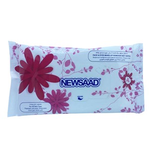 دستمال مرطوب پاک کننده آرایش نیوساد بسته 20 عددی Newsaad