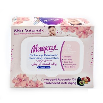 دستمال مرطوب پاک کننده آرایش ماکسی کول بسته 40 عددی Maxycool