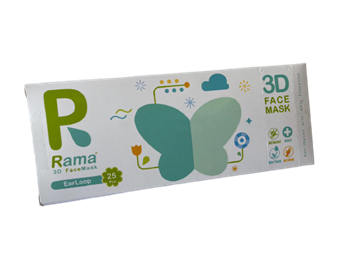 ماسک سه بعدی 4 لایه بسته 25 عددی راما Rama
